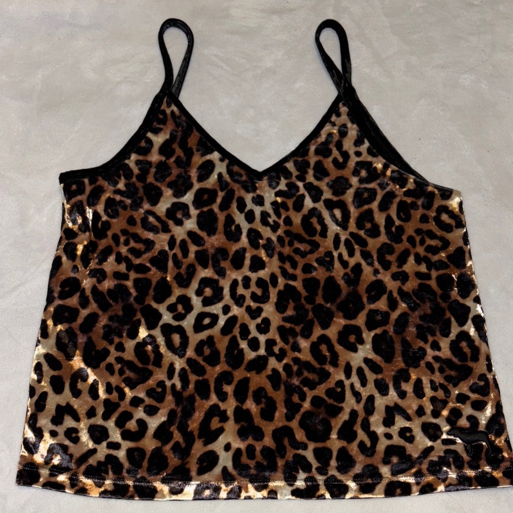 PINK VS Velvet Leopard Print Cami Top